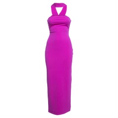 Solace London Pink Crepe Maxi Dress S