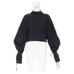 SOLACE LONDON Samara Ruched Cropped Pullover UK8