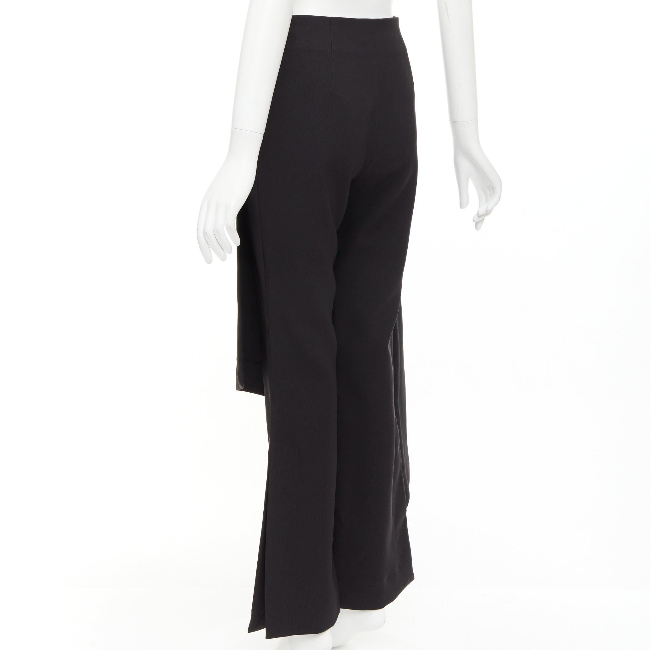 SOLACE LONDON Sydney falda escocesa negra con botones pantalones acampanados UK6 XS en venta 1