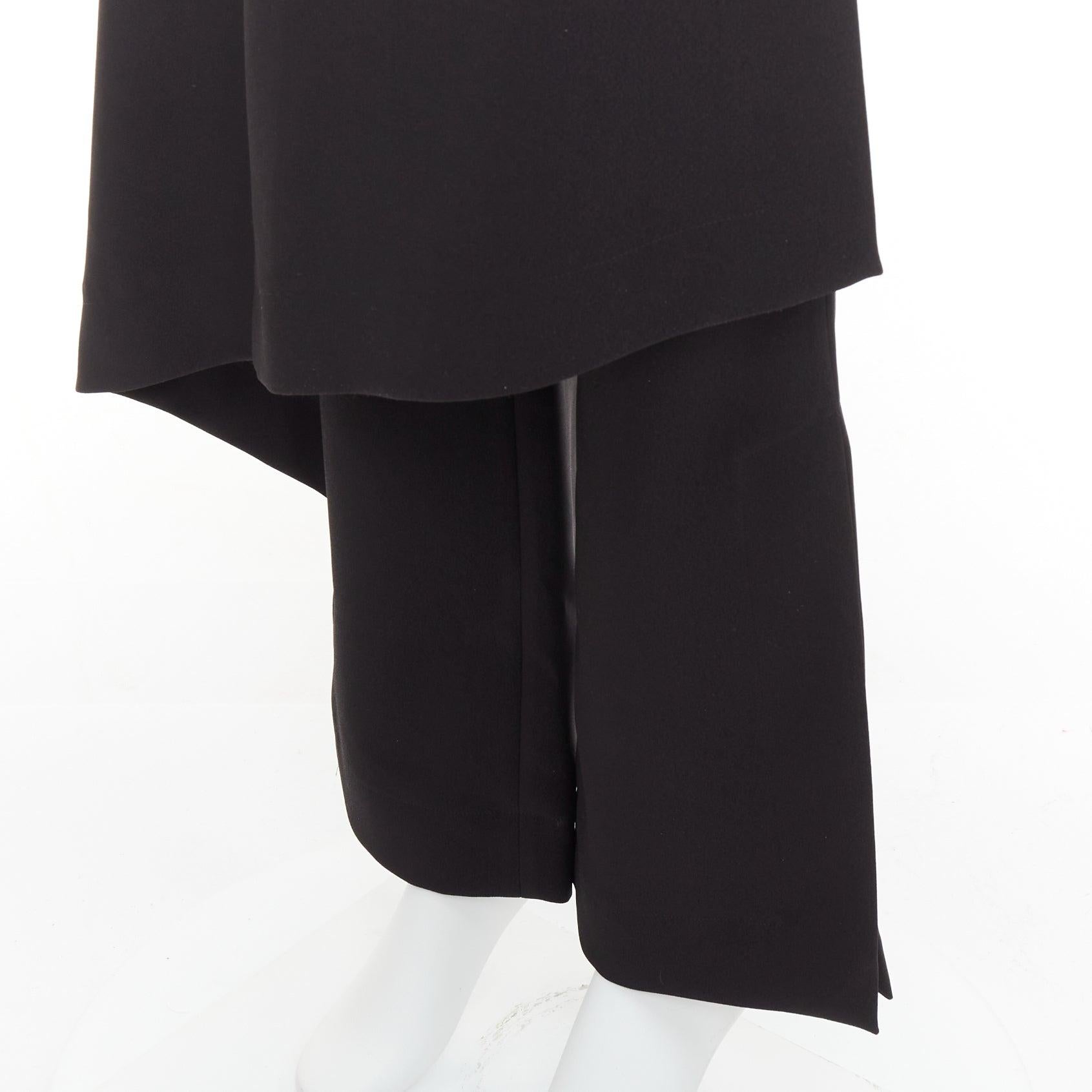 SOLACE LONDON Sydney falda escocesa negra con botones pantalones acampanados UK6 XS en venta 2
