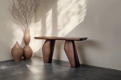 Solace No1 Console Table – Sculptural Wood Form, Design by Joel Escalona