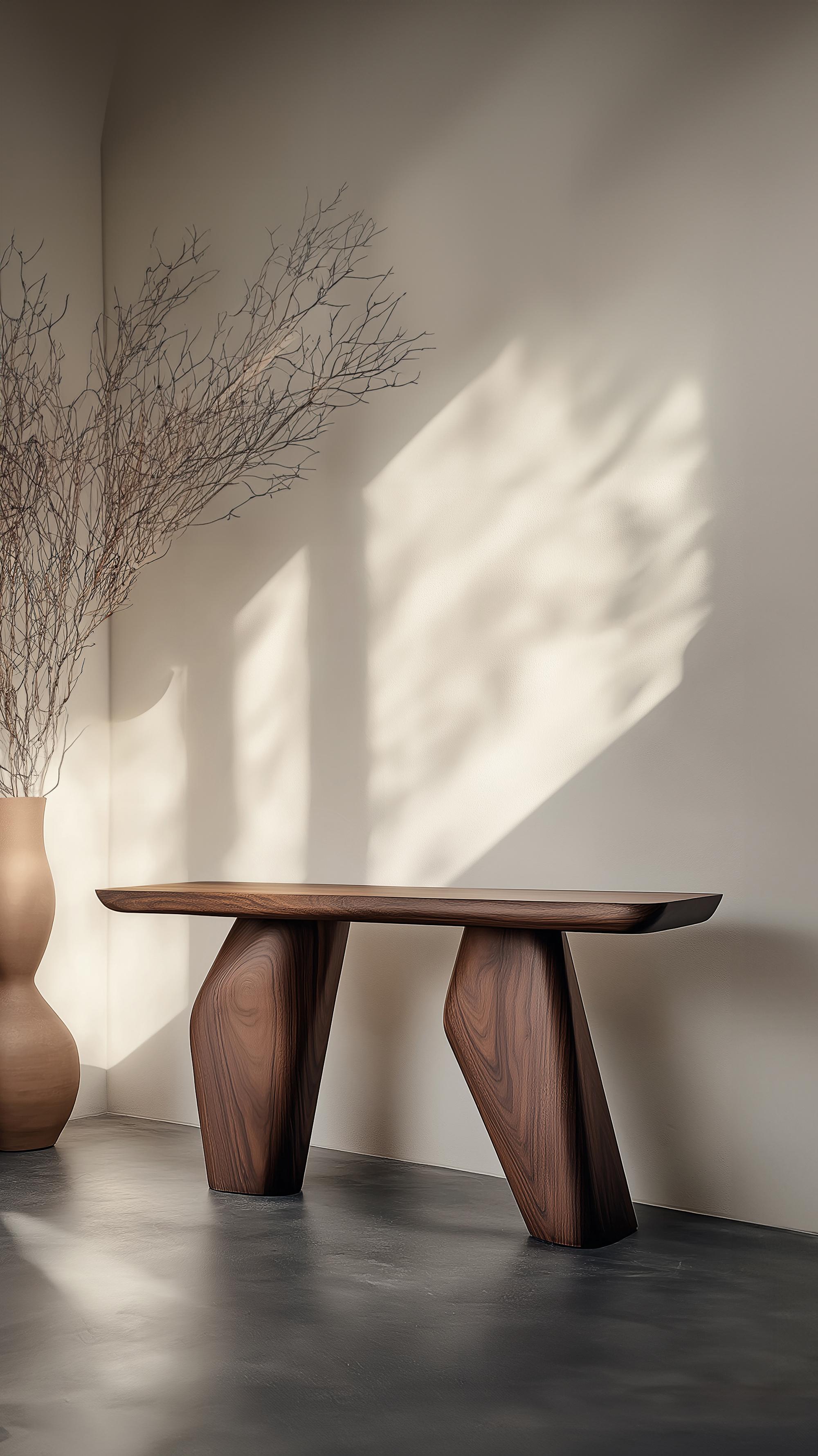 Brutalisme Table console Solace No1 - Forme sculpturale en Wood, Design by Joel Escalona en vente