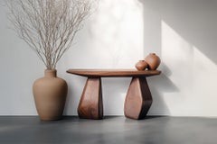 Tavolo Consolle Solace No10 - Scultura in Wood Wood dai bordi morbidi, Design di Joel Escalona