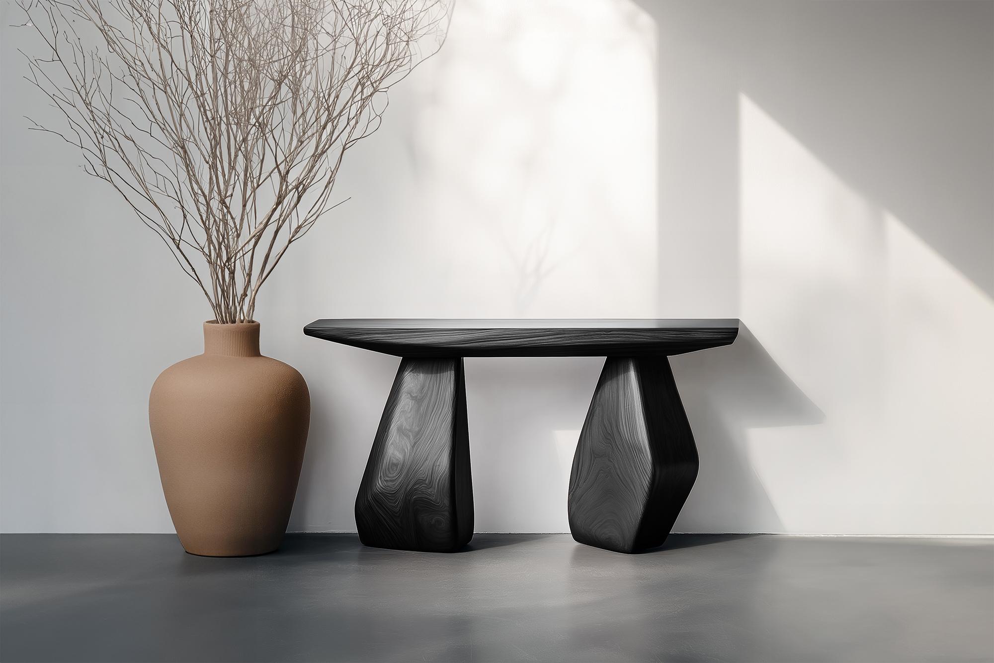 Mexicain Table console Solace No10 - Sculpture en bois à arêtes douces, Design by Joel Escalona en vente