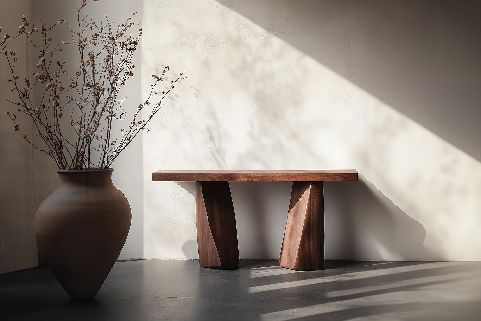 Mesa auxiliar para recibidor Solace No12 - Forma fluida en madera, by NONO

—————————————————————
Serie de mesas consola Solace
 Diseño de Joel Escalona
La serie de consolas Solace, diseñada por Joel Escalona, encarna una tranquila sensación de