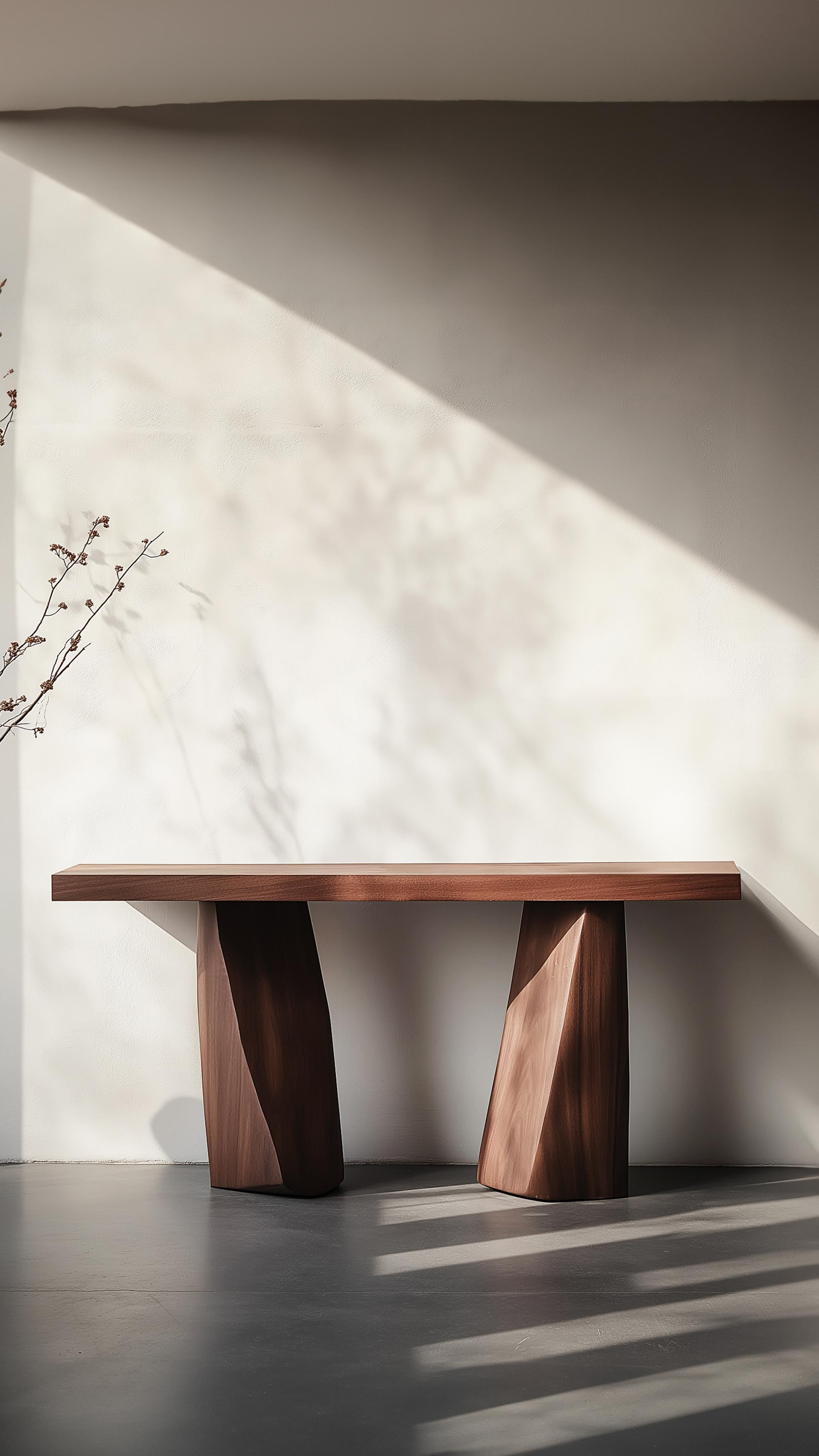 Mesa auxiliar para recibidor Solace No12 - Forma fluida en madera, by NONO Brutalista en venta