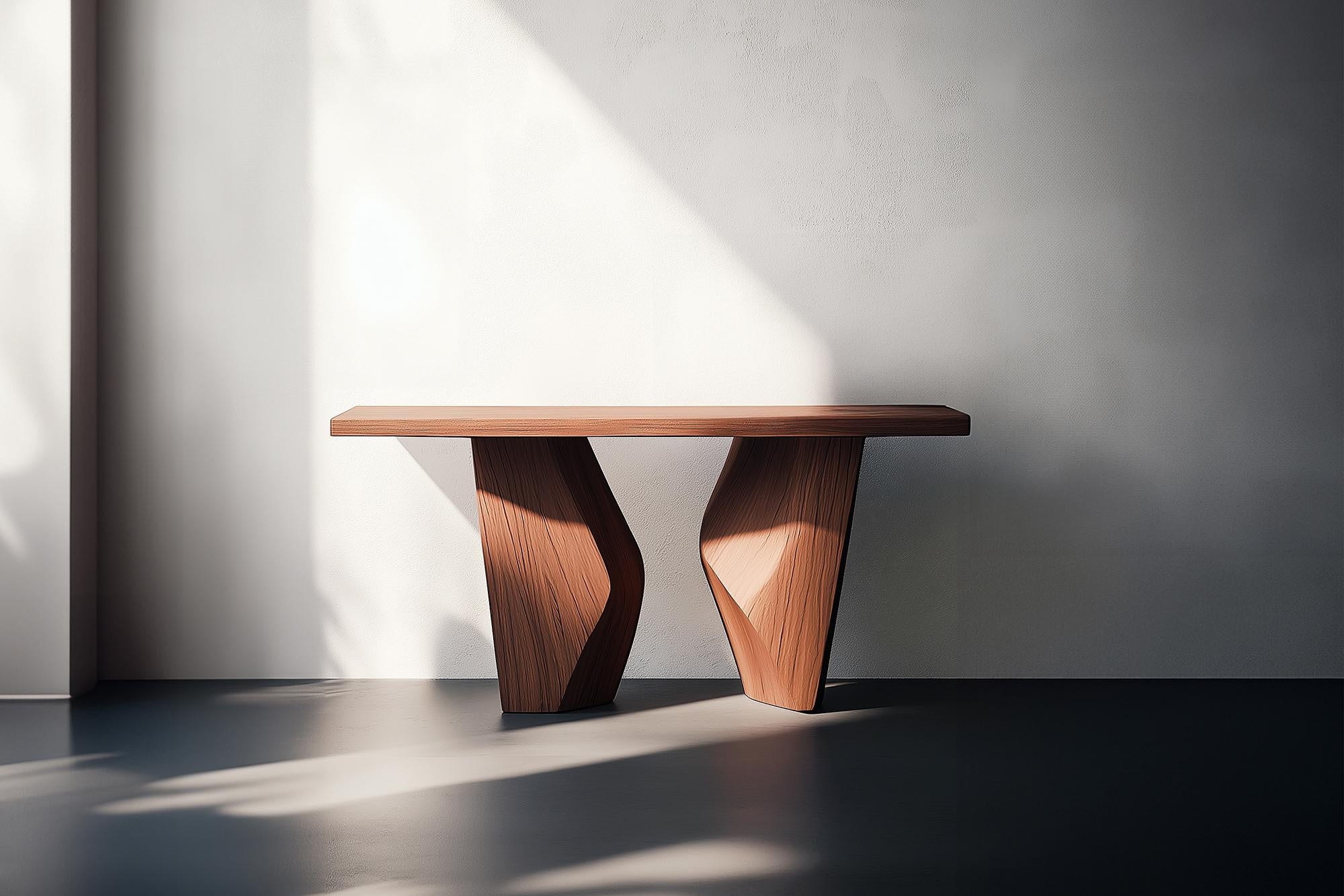 Mesa consola Solace No14 - Patas de madera curvada y tallada, by NONO Brutalista en venta