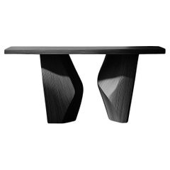 Solace No14 Console Table – Curved and Carved Wood Legs, by NONO