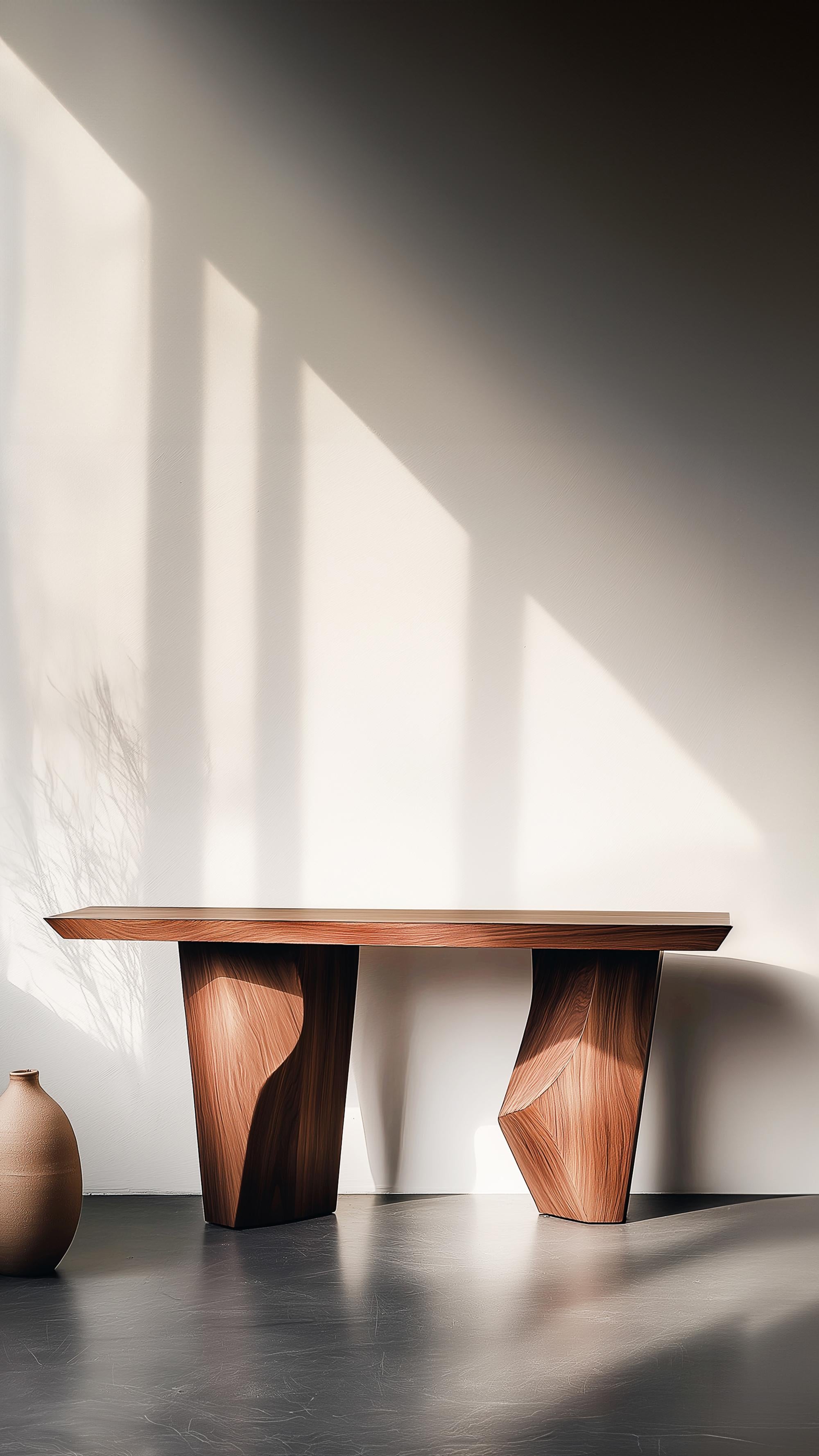 Brutalist Solace No16 Display Table – Organic Wood Base, by NONO For Sale