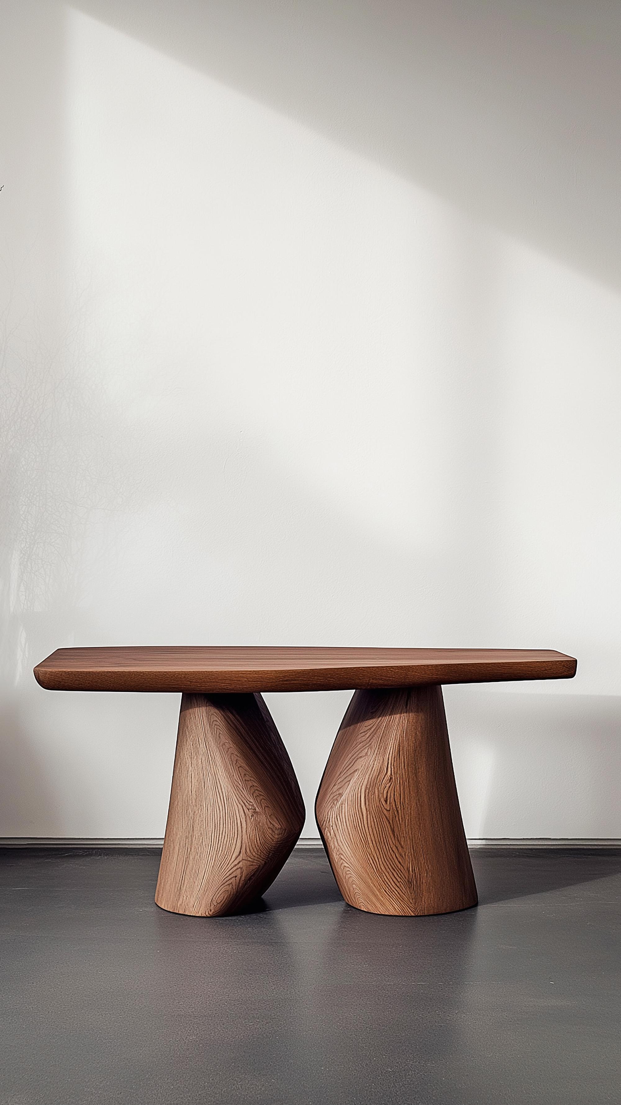Brutalist Solace No18 Entry Table – Asymmetric Sculptural Base, Design by Joel Escalona For Sale