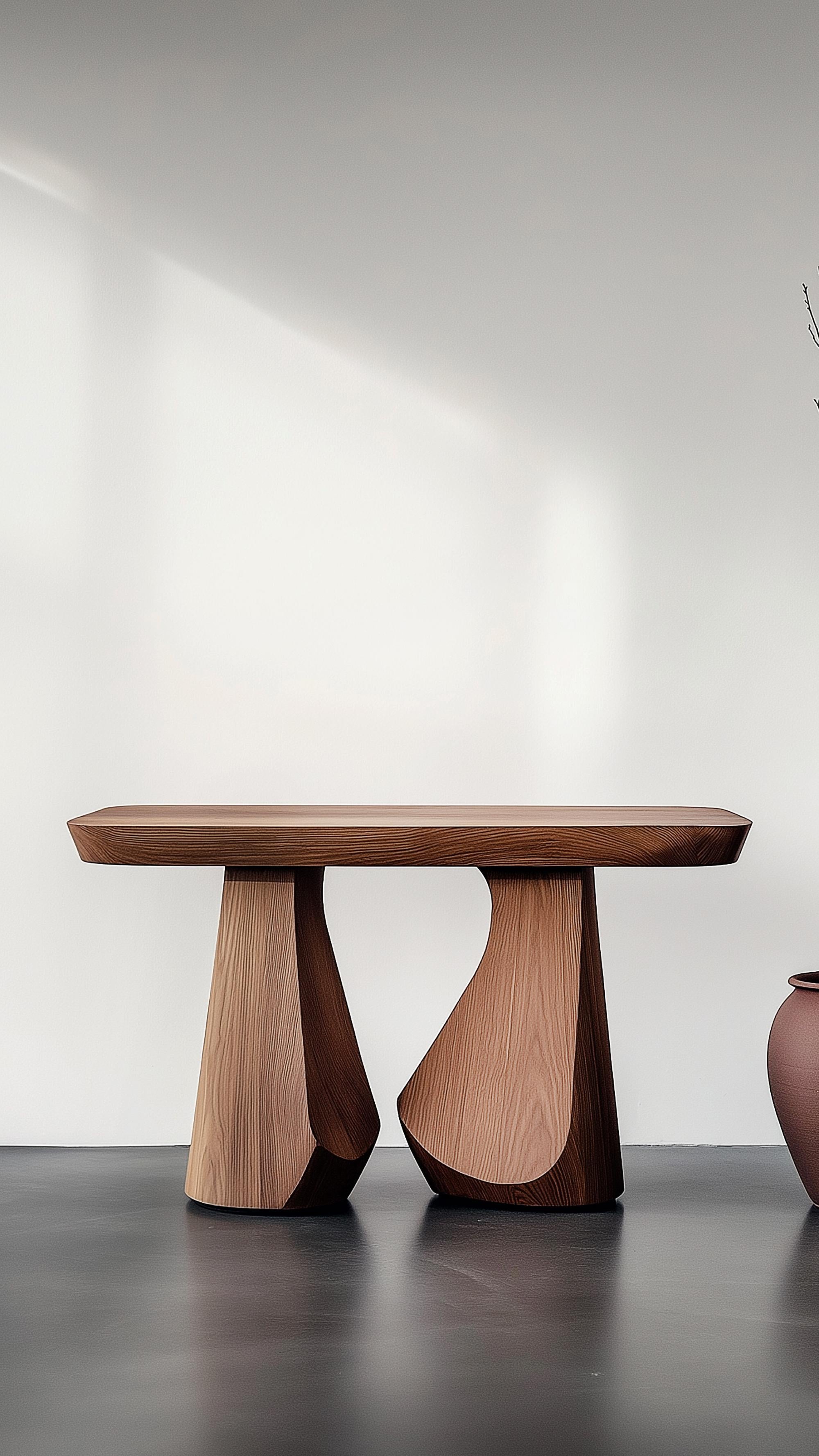 Mesa de pared Solace No19 - Sensuales patas de madera maciza, by NONO Brutalista en venta