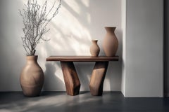 Solace No2 Entry Table in Solid Wood with Fluid Legs, by NONO
