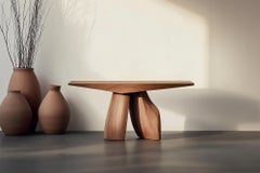Solace No21 Accent Table – Voluminous Wood Legs, by NONO