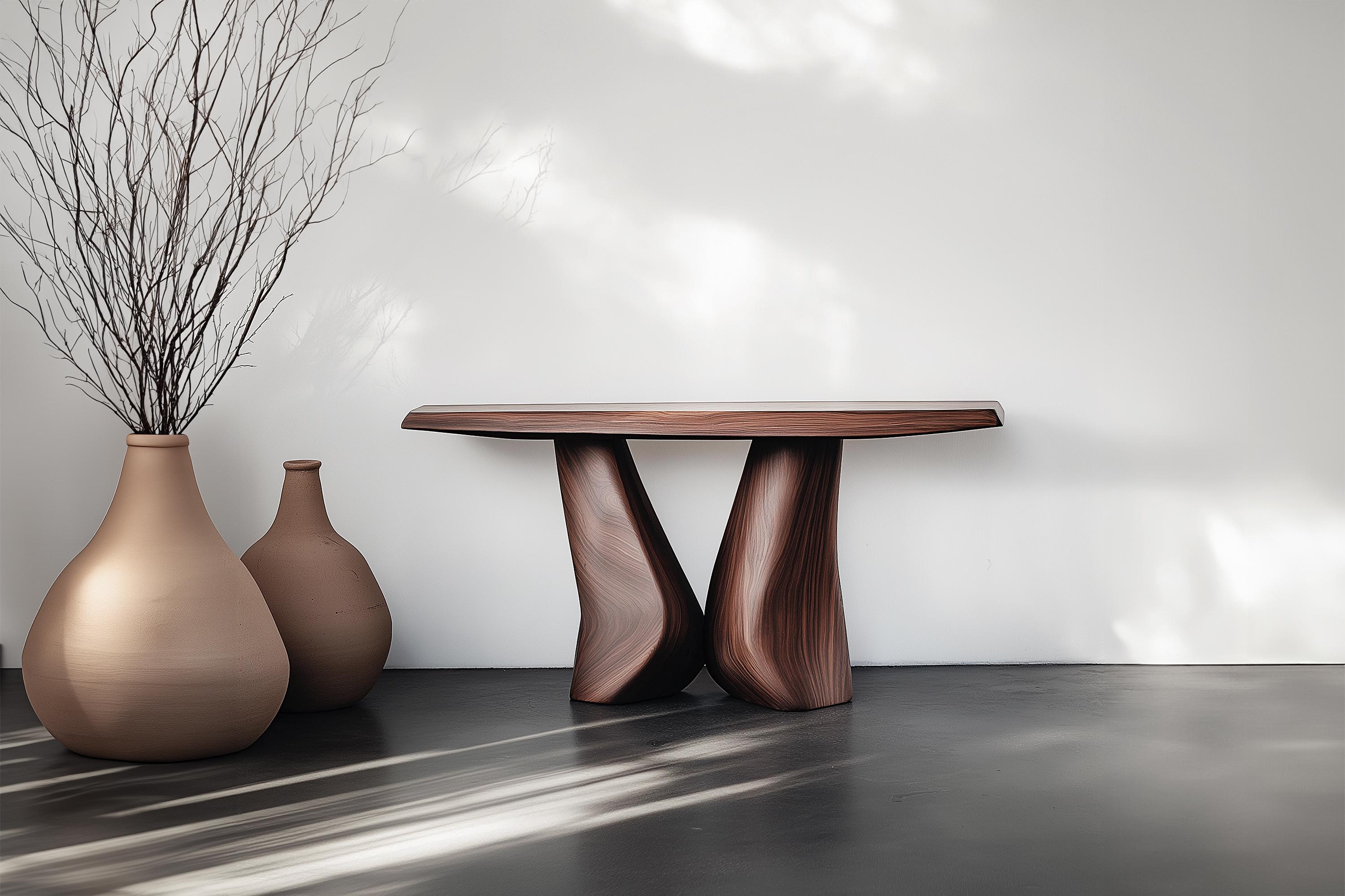 Table d'entrée Solace No26 - Pieds sculptés rythmiques, Design by Joel Escalona
—————————————————————
Série de tables console Solace
 Design par Joel Escalona
La série de tables console Solace, conçue par Joel Escalona, incarne un sens tranquille de
