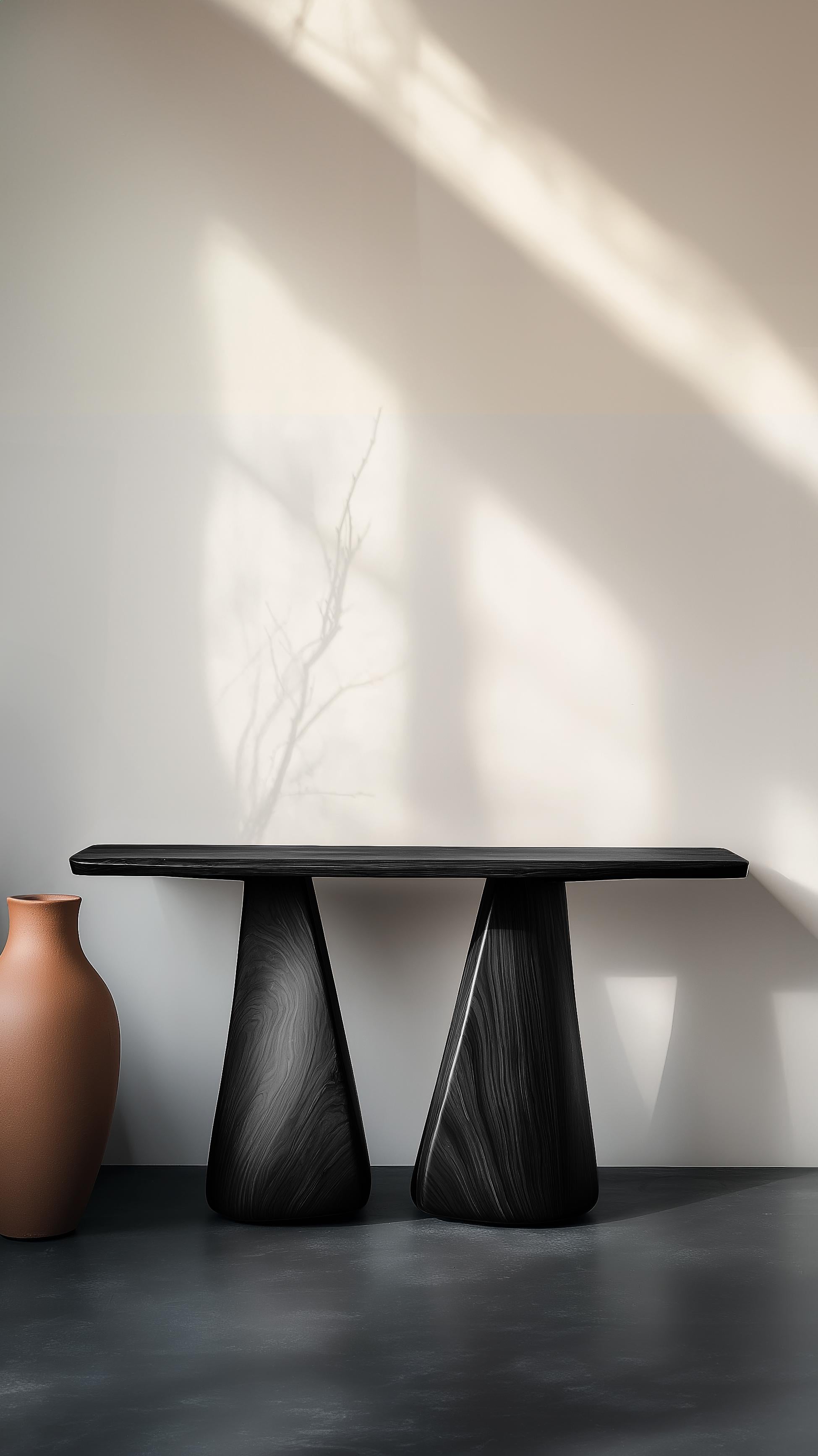 Solace No27 Accent Table – Sculptural Base, Wood Finish by NONO In New Condition For Sale In Ciudad de México, CDMX