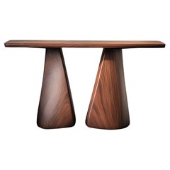 Solace No27 Accent Table – Sculptural Base, Wood Finish by NONO