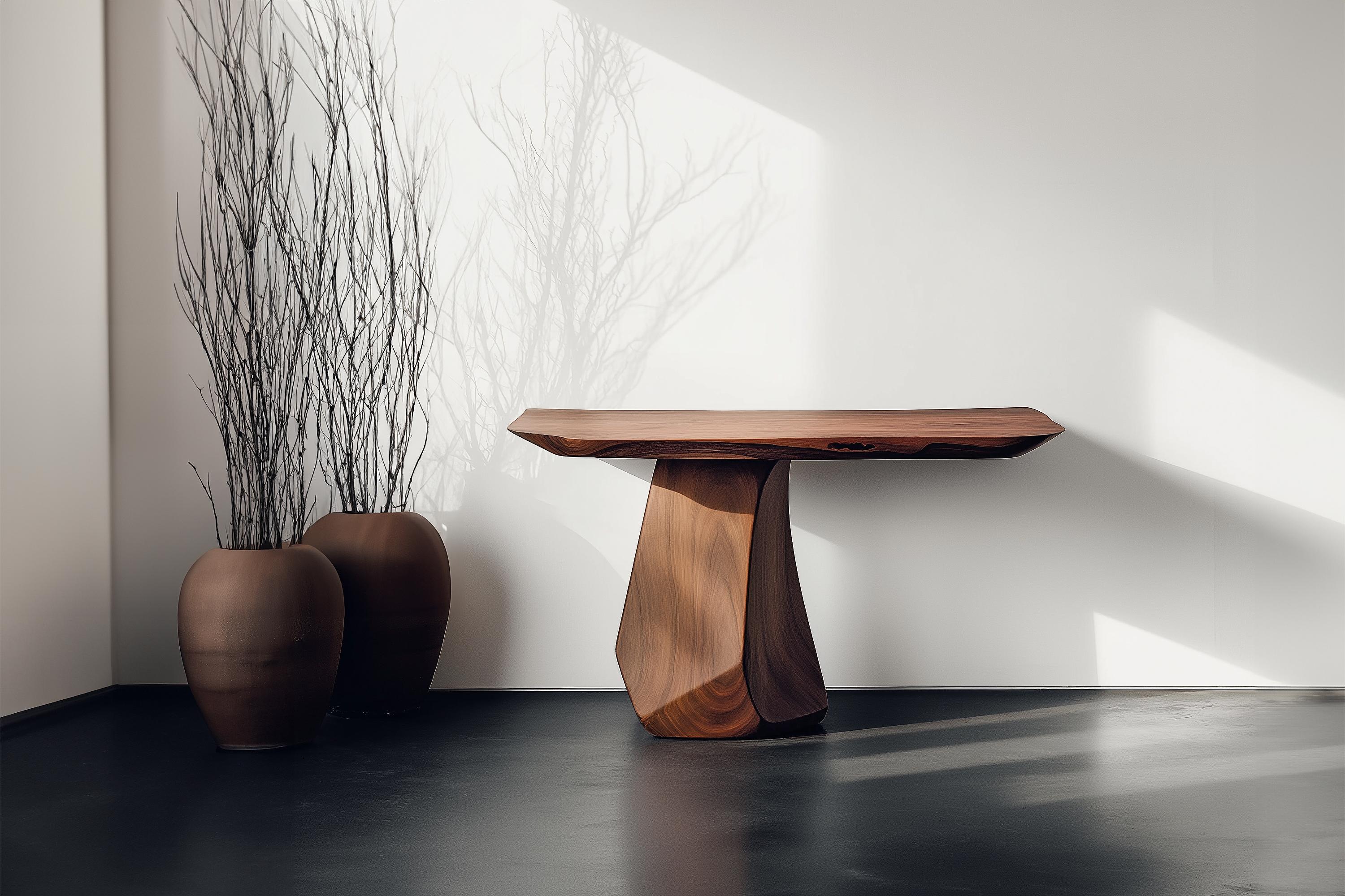 Mesa consola Solace No28 - Asimetría equilibrada, diseño de Joel Escalona
—————————————————————
Serie de mesas consola Solace
 Diseño de Joel Escalona
La serie de consolas Solace, diseñada por Joel Escalona, encarna una tranquila sensación de