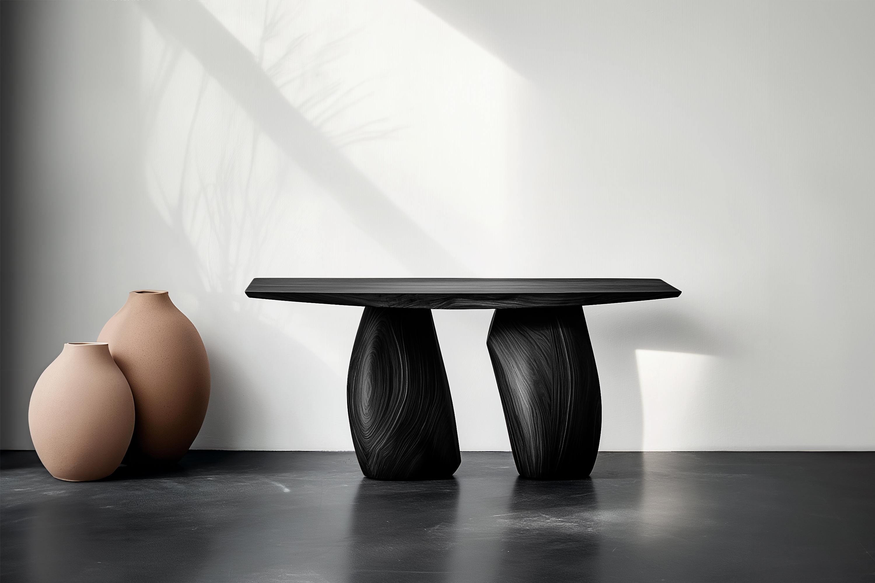 Mexican Solace No29 Wall Table – Subtle Curved Base in Wood, by NONO For Sale