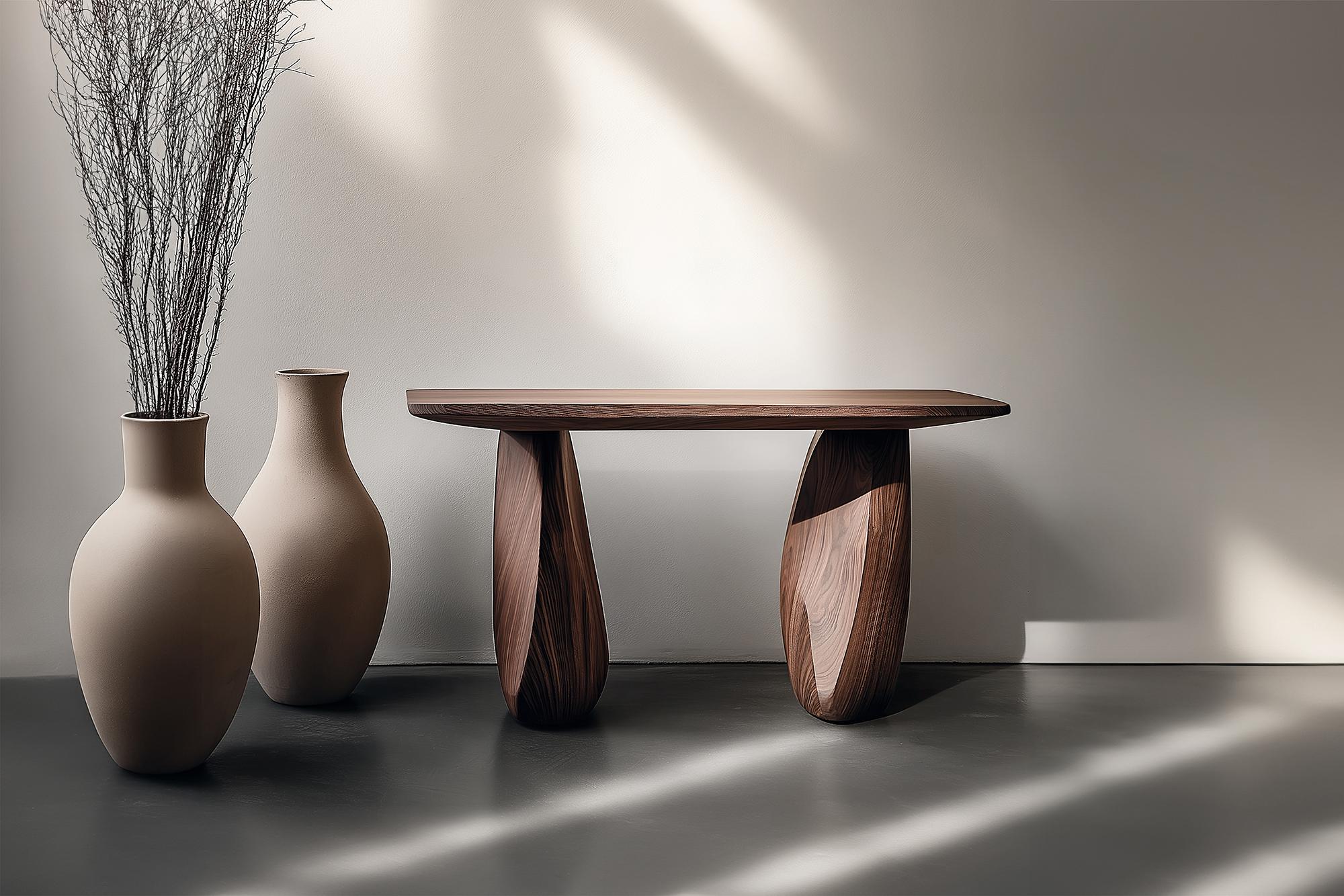 Mesa auxiliar Solace No3 - Forma orgánica y madera táctil, by NONO

—————————————————————
Serie de mesas consola Solace
 Diseño de Joel Escalona
La serie de consolas Solace, diseñada por Joel Escalona, encarna una tranquila sensación de equilibrio y