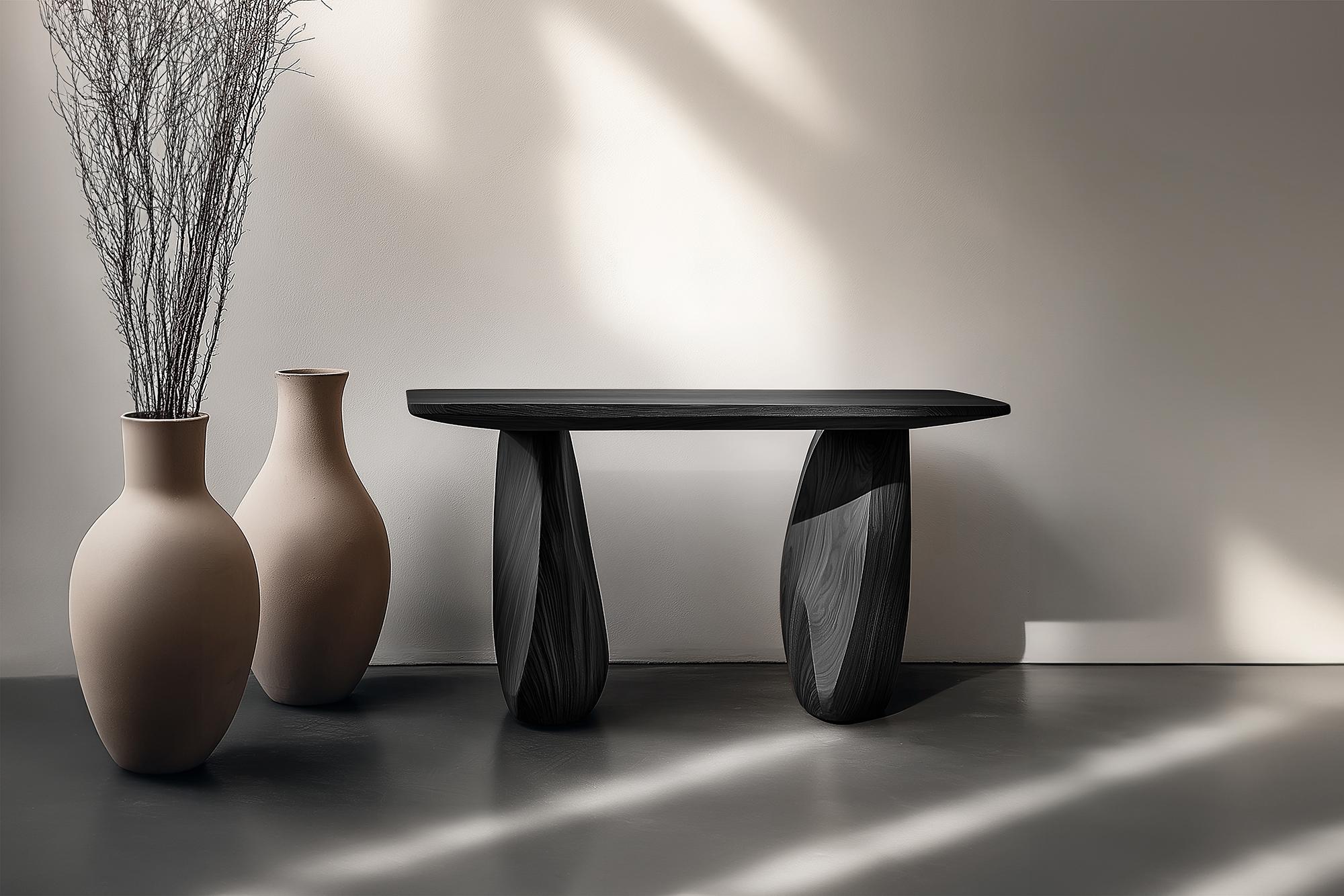 Mesa auxiliar Solace No3 - Forma orgánica y madera táctil, by NONO Mexicano en venta