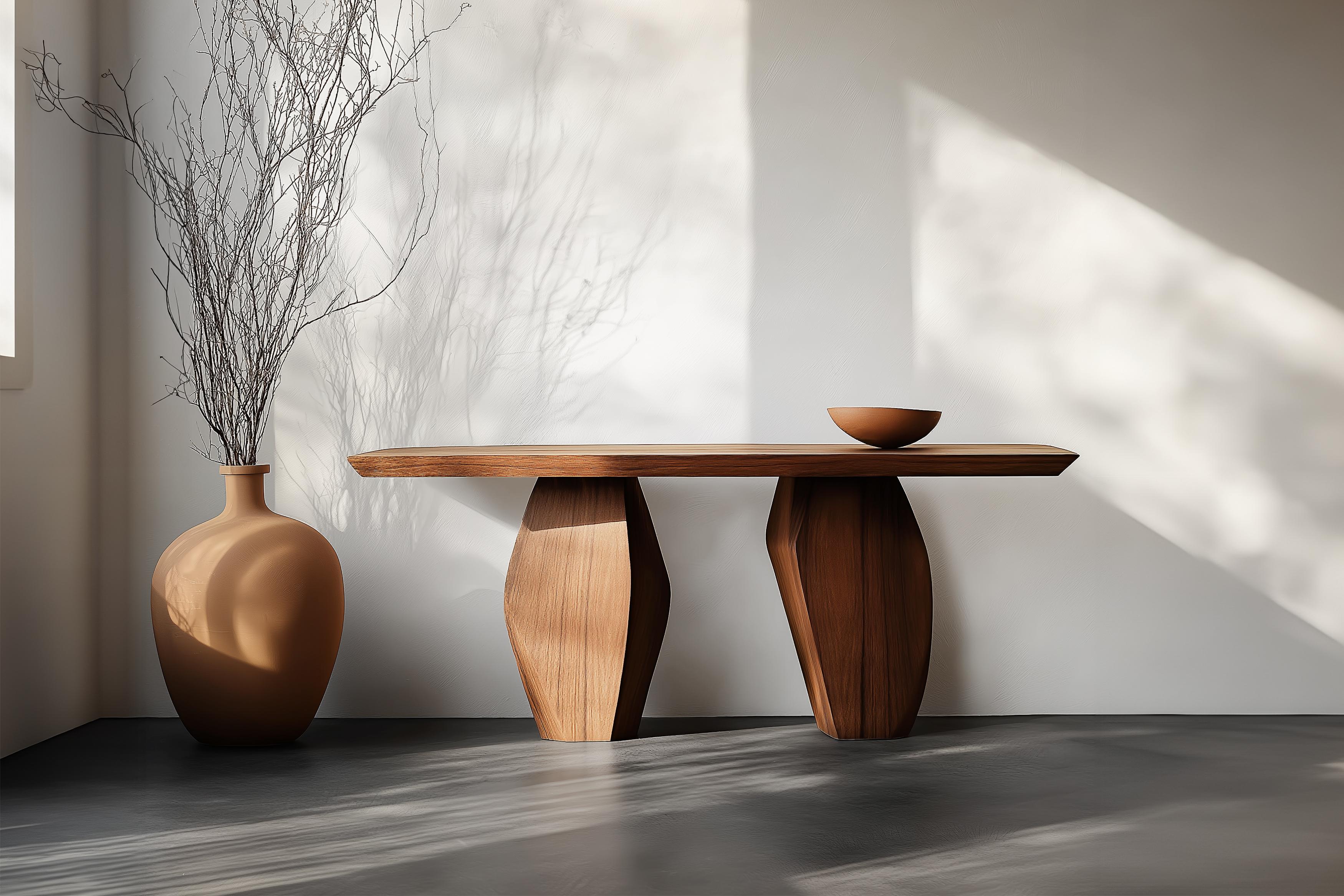 Mesa consola Solace No32 - Escultura orgánica de madera, by NONO
—————————————————————
Serie de mesas consola Solace
 Diseño de Joel Escalona
La serie de consolas Solace, diseñada por Joel Escalona, encarna una tranquila sensación de equilibrio y