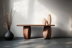 Solace No33 Hallway Table – Art Object with Wood Base, by NONO