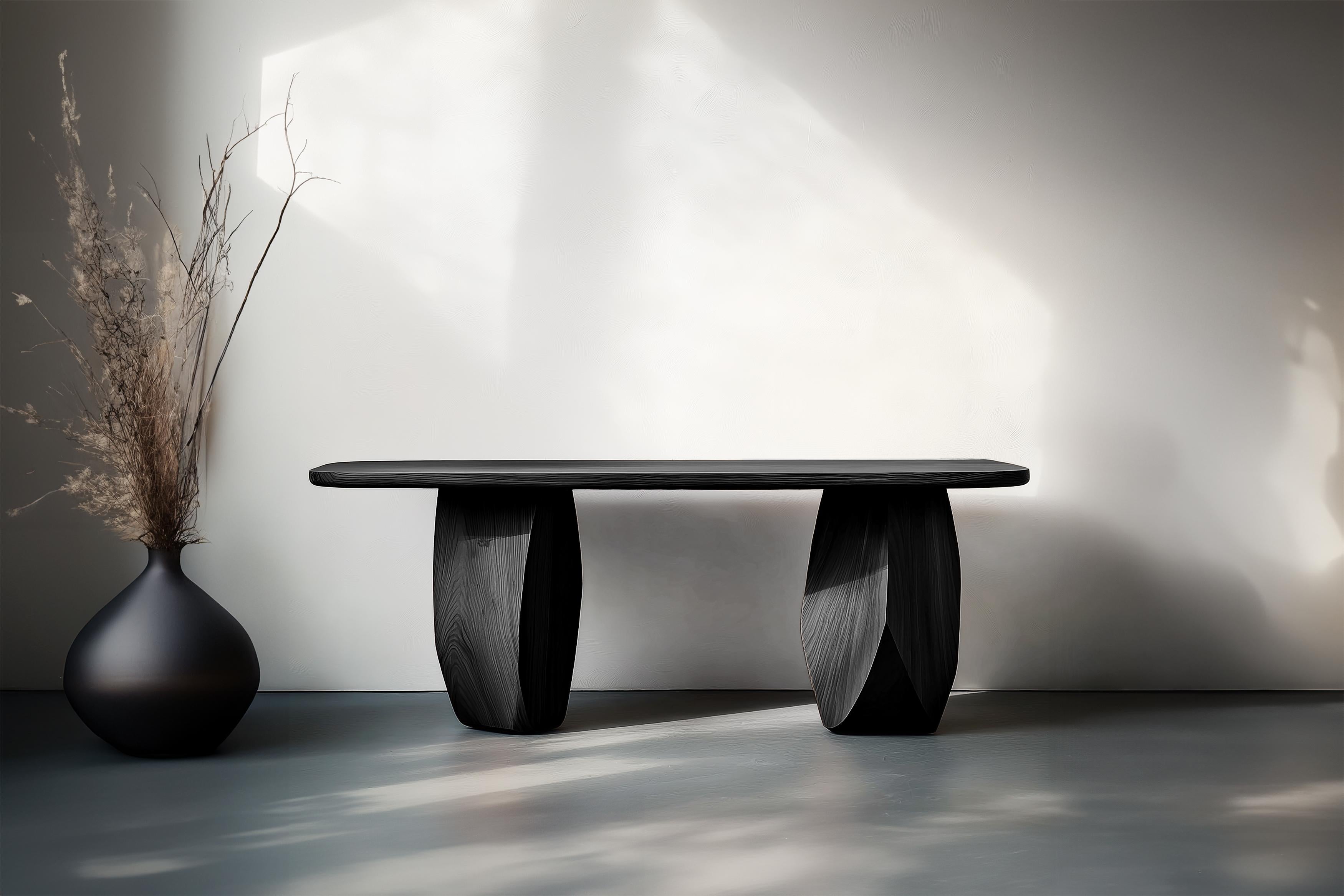 Solace No33 Hallway Table – Art Object with Wood Base, by NONO In New Condition For Sale In Ciudad de México, CDMX