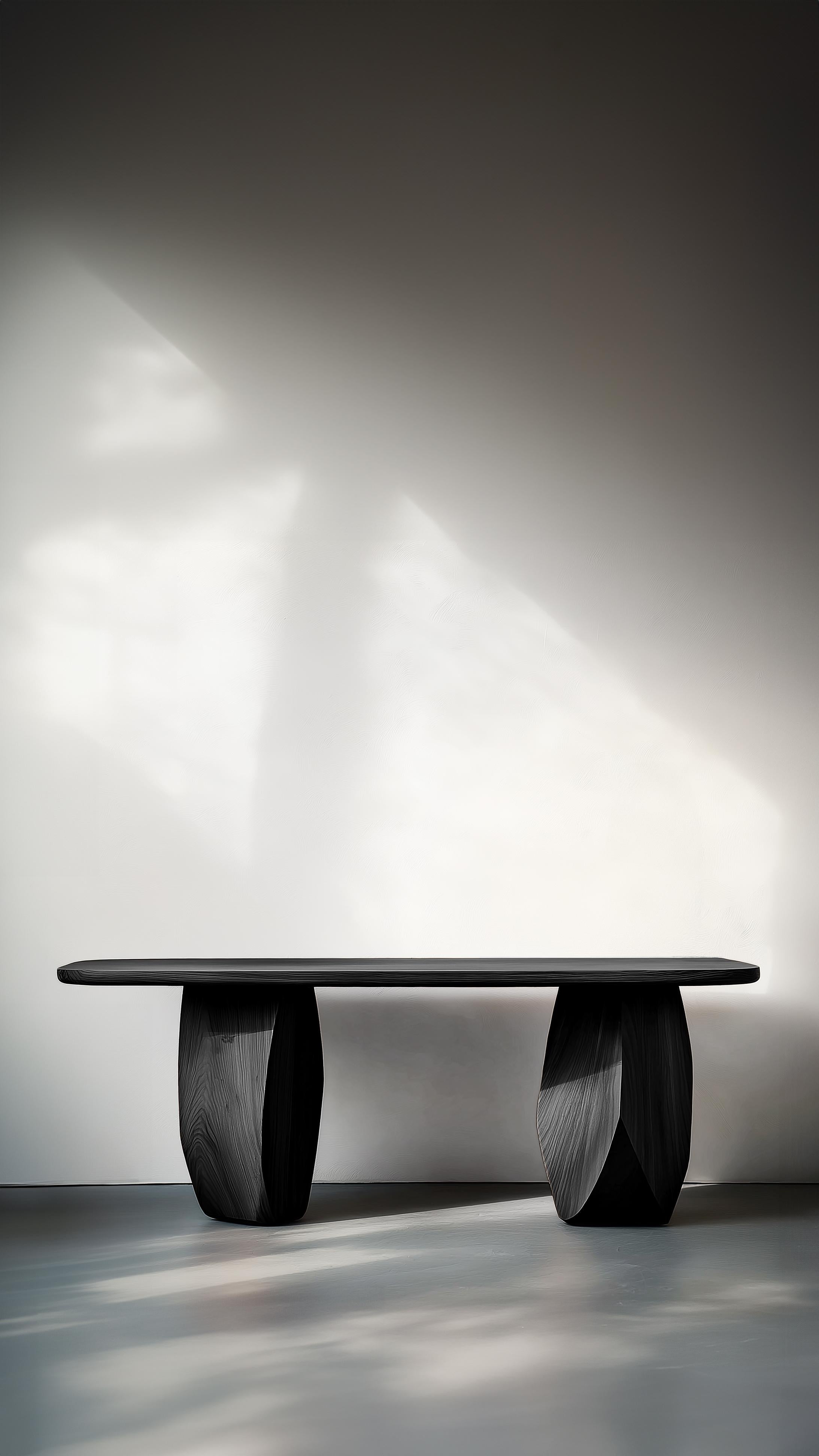 Contemporary Solace No33 Hallway Table – Art Object with Wood Base, by NONO For Sale