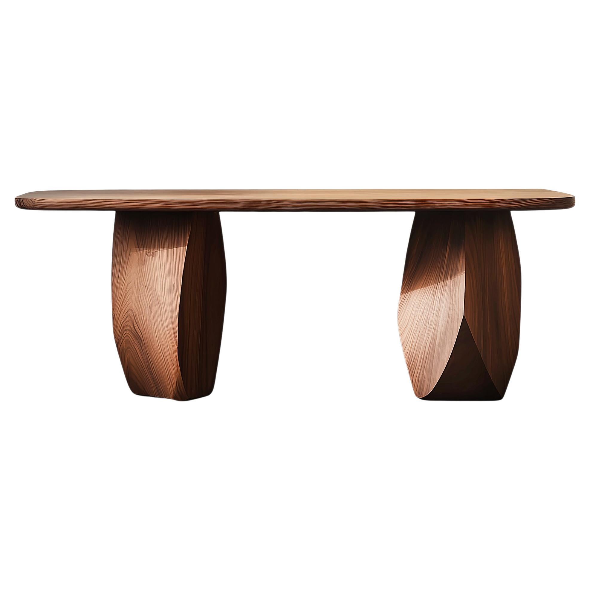 Solace No33 Hallway Table – Art Object with Wood Base, by NONO