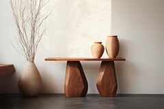 Solace No35 Console Table – Curved Wood Mass, by NONO