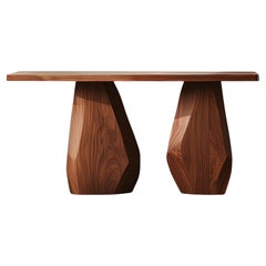 Solace No35 Console Table – Curved Wood Mass, by NONO