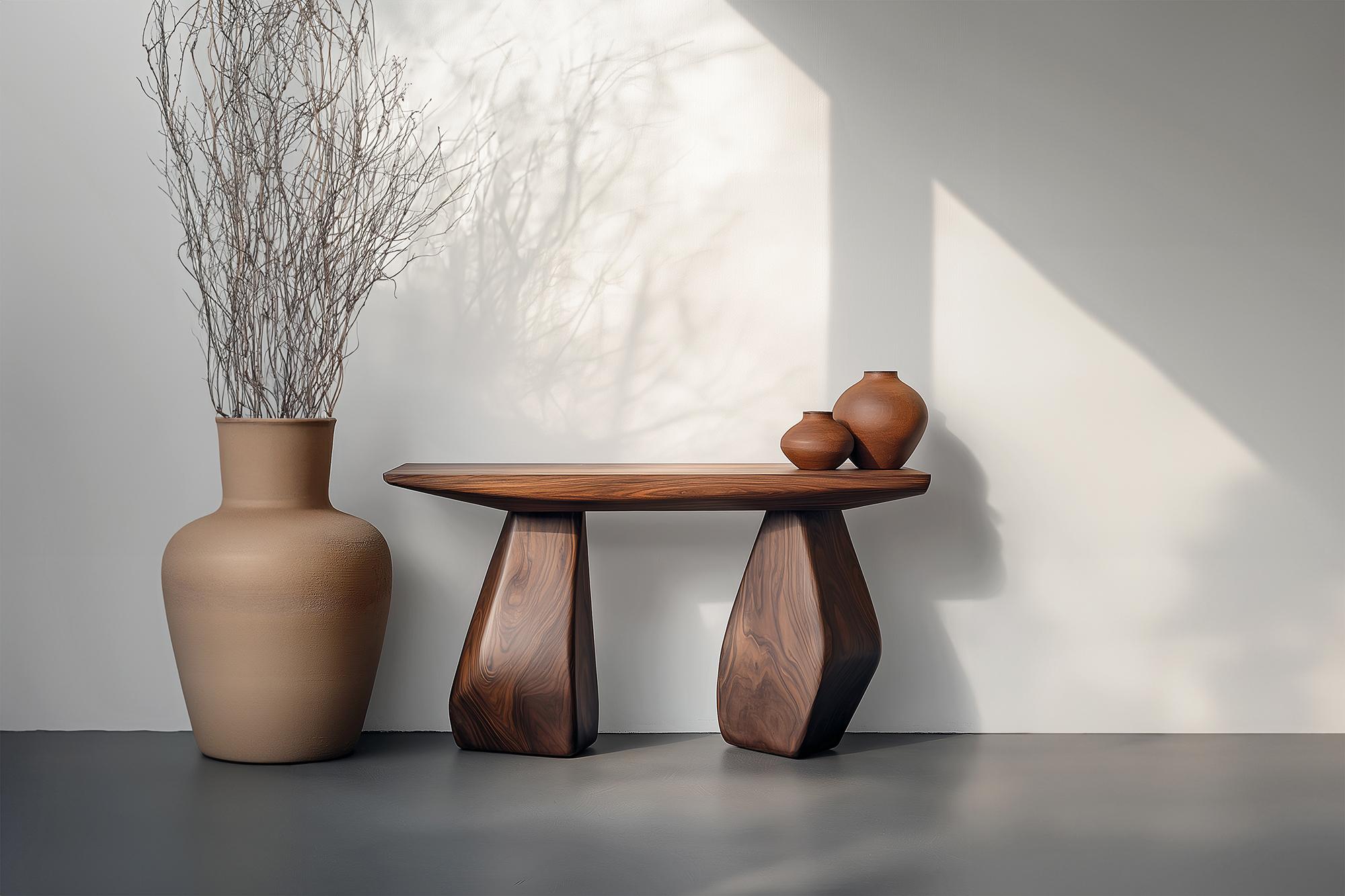 Mesa mural Solace No4 - Patas abstractas de madera maciza, diseño de Joel Escalona

—————————————————————
Serie de mesas consola Solace
 Diseño de Joel Escalona
La serie de consolas Solace, diseñada por Joel Escalona, encarna una tranquila sensación