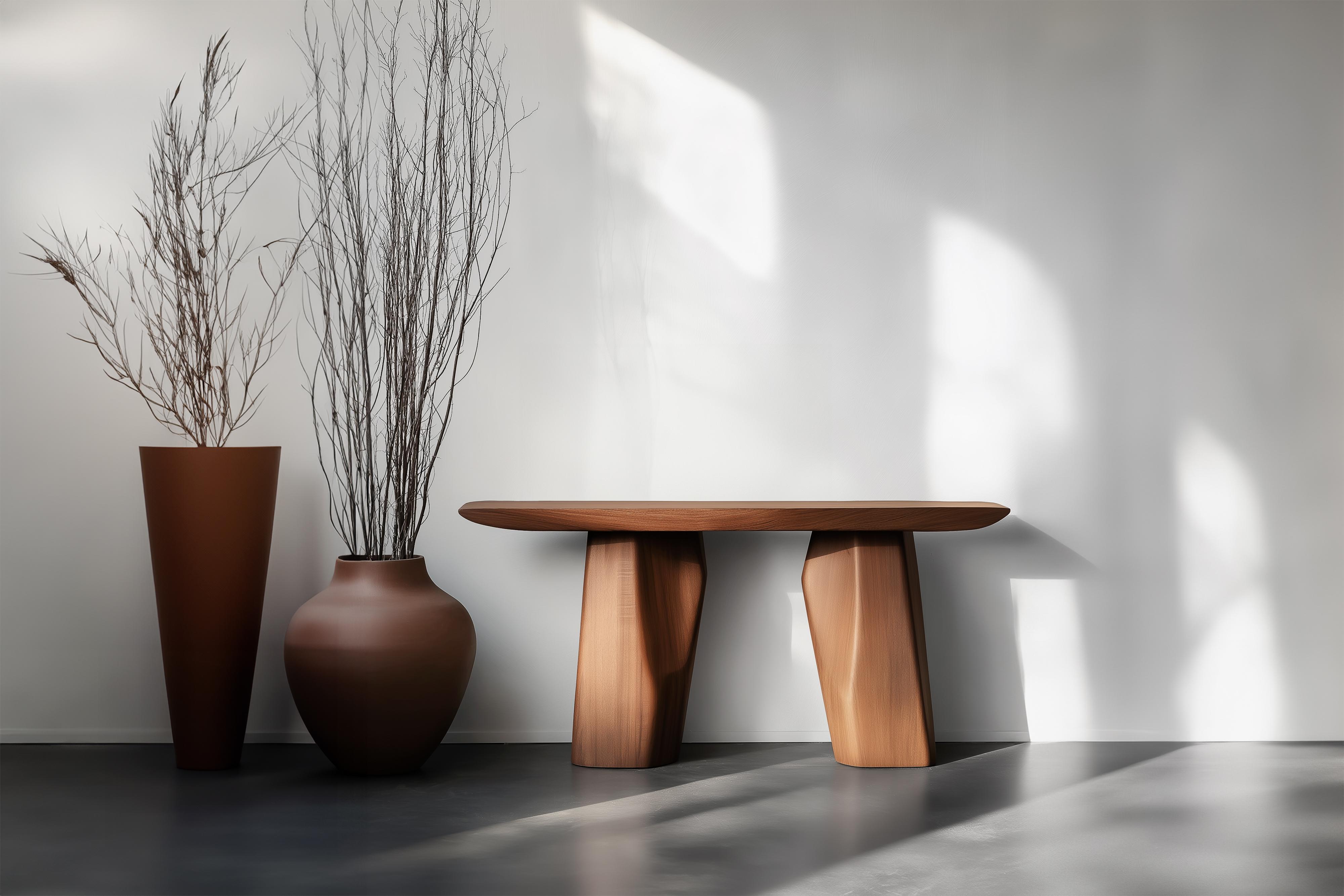 Mesa auxiliar Solace No43 - Forma rítmica en madera maciza, by NONO Brutalista en venta
