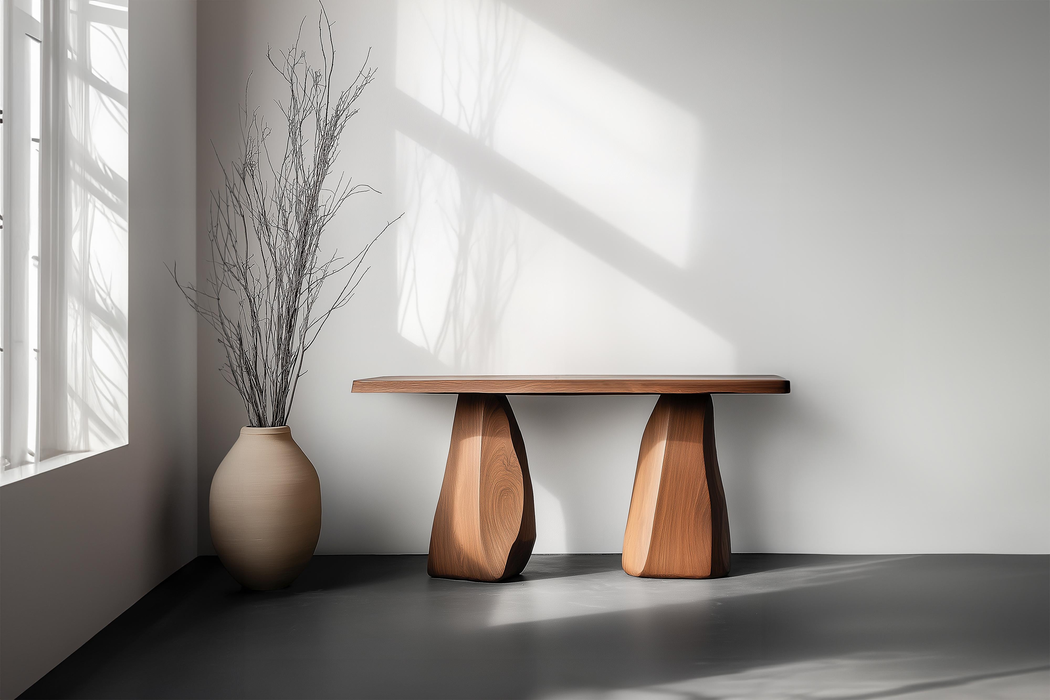 Mesa de recibidor Solace No45 - Silueta fluida en madera maciza, by NONO Brutalista en venta
