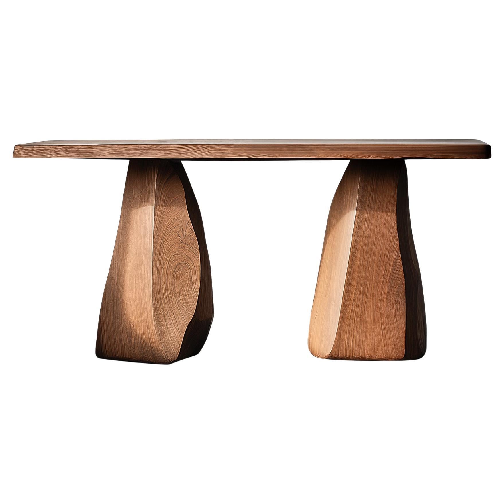 Mesa de recibidor Solace No45 - Silueta fluida en madera maciza, by NONO