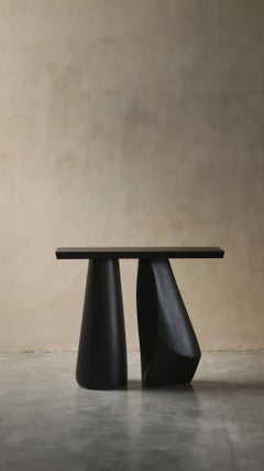 Solace No49 Entry Table – Poetic Structure in Black Wood, by NONO
