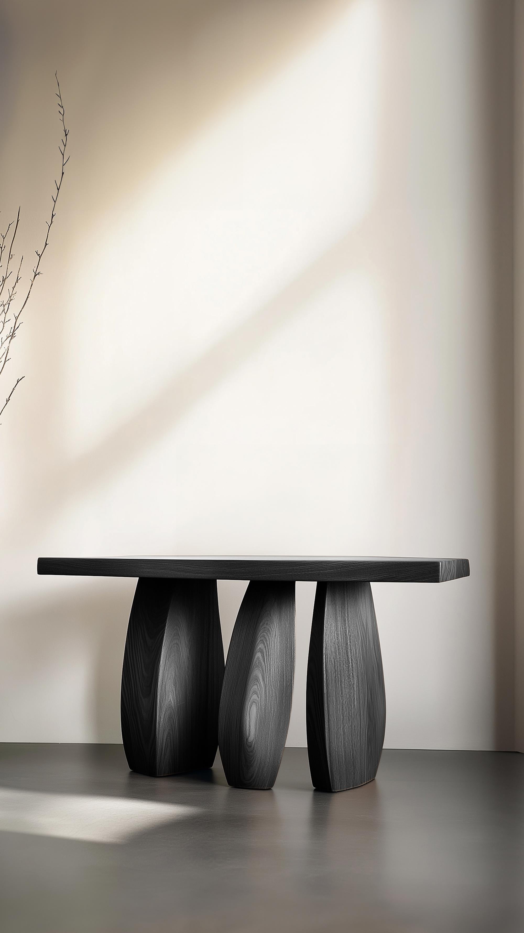 Mesa consola Solace No5 - Patas de madera tipo guijarro, by NONO Siglo XXI y contemporáneo en venta