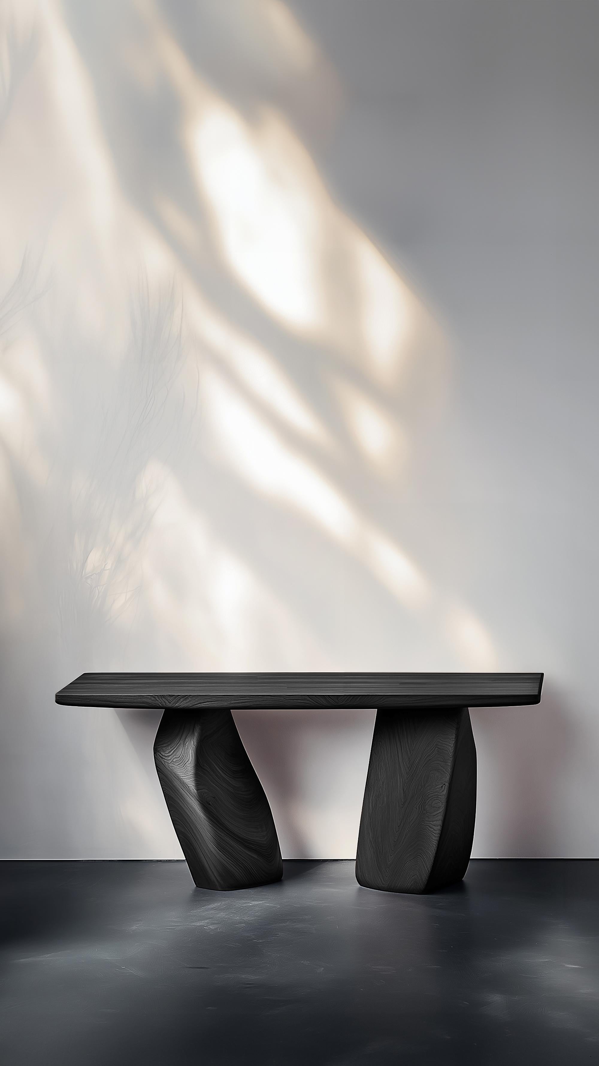 Mesa de recibidor Solace No6 - Base escultórica de madera tallada, by NONO Siglo XXI y contemporáneo en venta