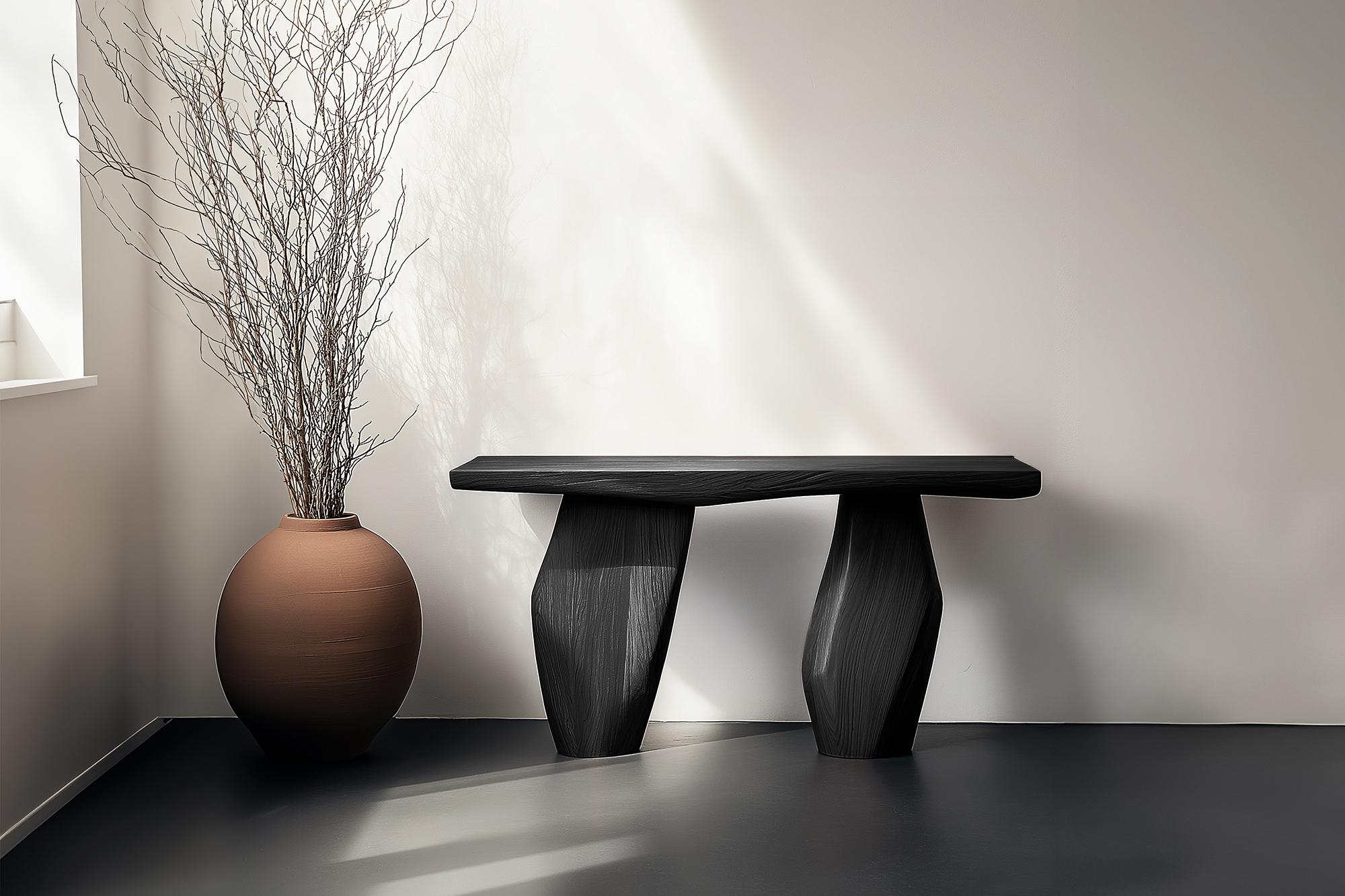 Mexican Solace No8 Sculptural Wood Table for Halls and Walls, by NONO For Sale