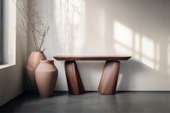 Solace No9 Accent Table – Rhythmic Solid Wood Form, by NONO