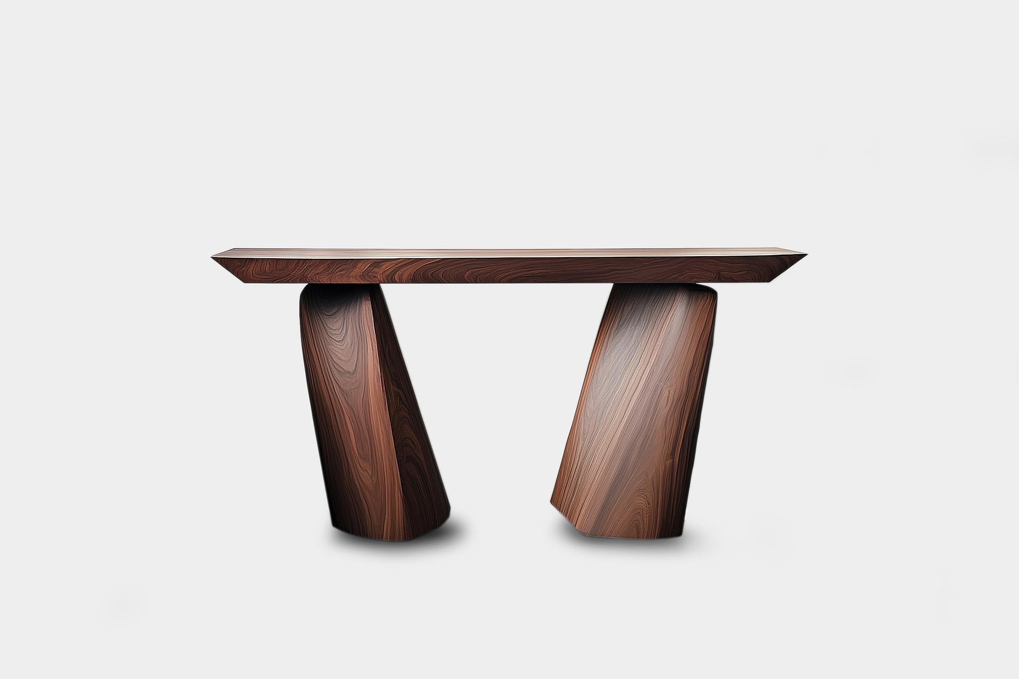 Mesa auxiliar Solace No9 - Forma rítmica de madera maciza, de NONO