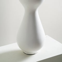 Solace Tall Vase, Handmade Organic Shape in White