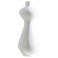 Solace Tall Vase, Handmade Organic Shape in White