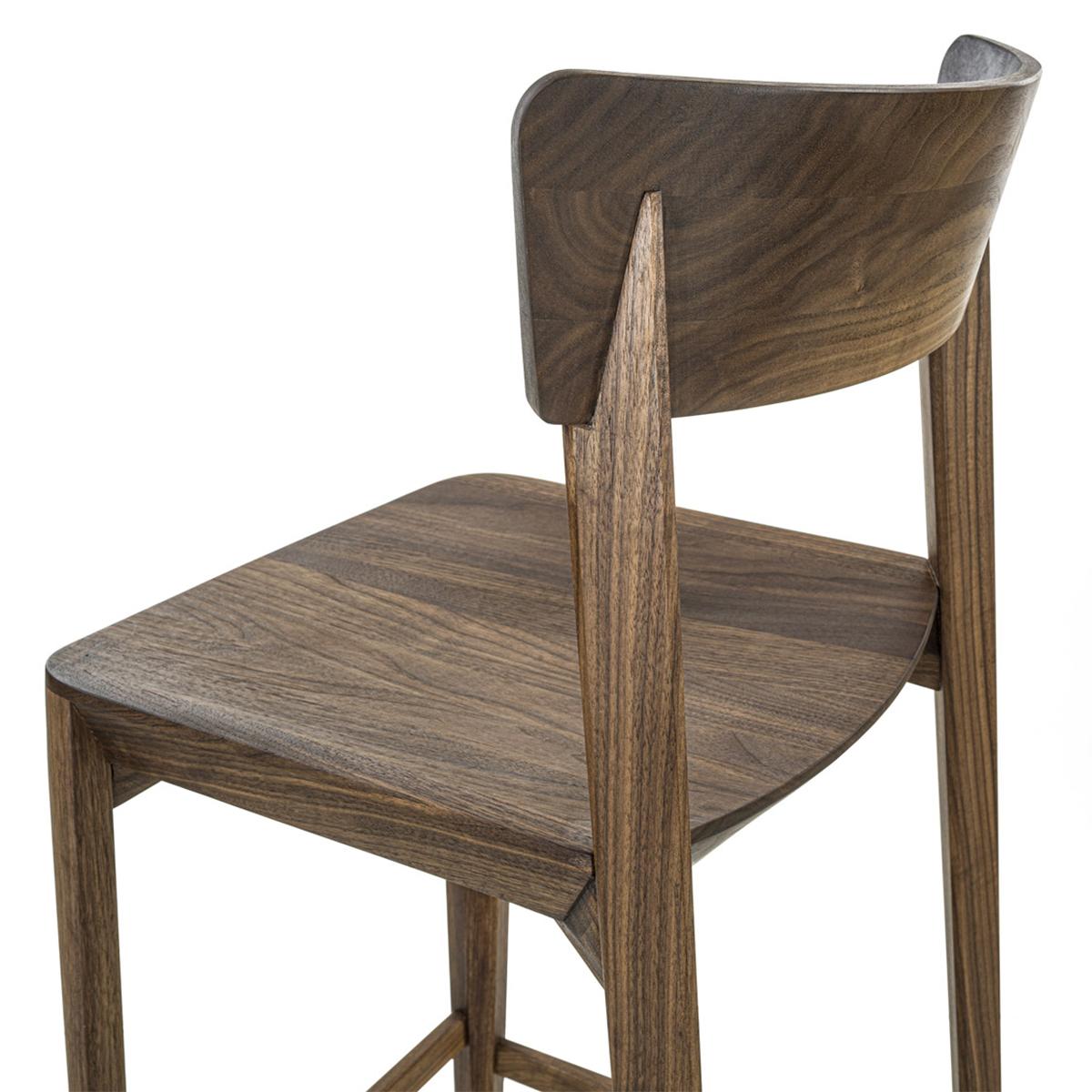 Solace Walnut Bar Stool For Sale 3