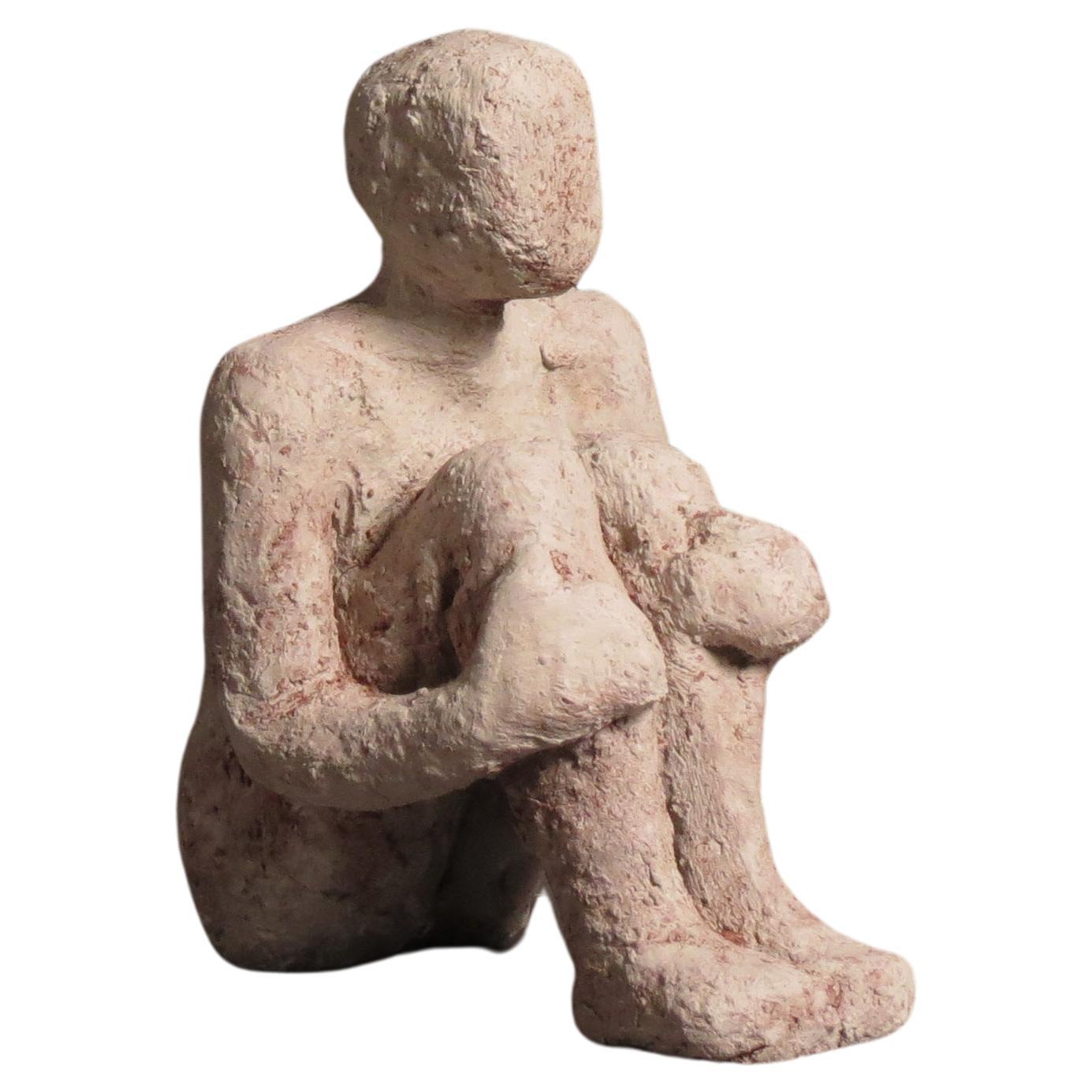 Unique piece of art brut terracota For Sale