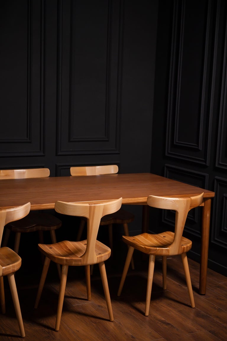 Solana Light Brown Solid Wood Dining Table For Sale at 1stDibs