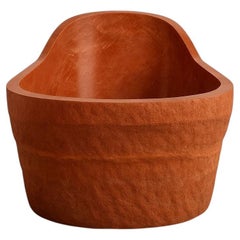 Solana Unique Bath Tub in Carved Travertine by Andres Monnier