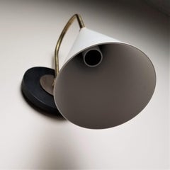 'Solana' Wall Mount Lamp in Ebonized Walnut, Brass and Enamel Blueprint Lighting