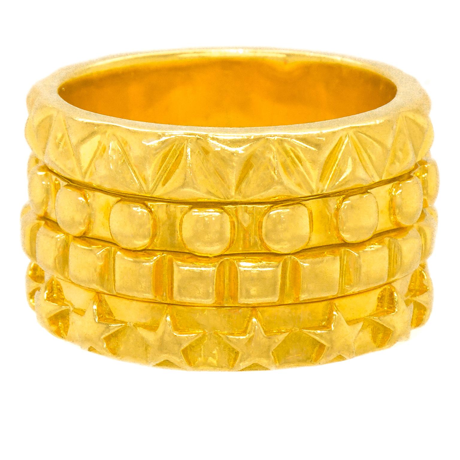 Crystal Gem Chain Adjustable Ring – CandyCharmJewels