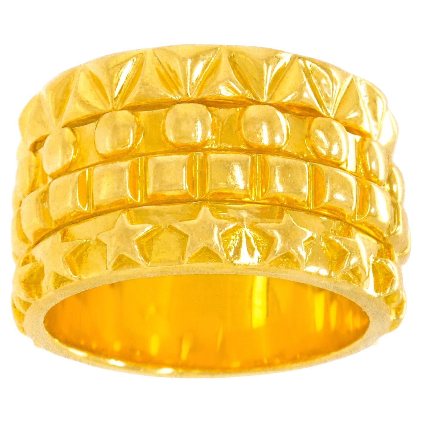 Solange Azagury Partridge "24:7" Gold Ring For Sale